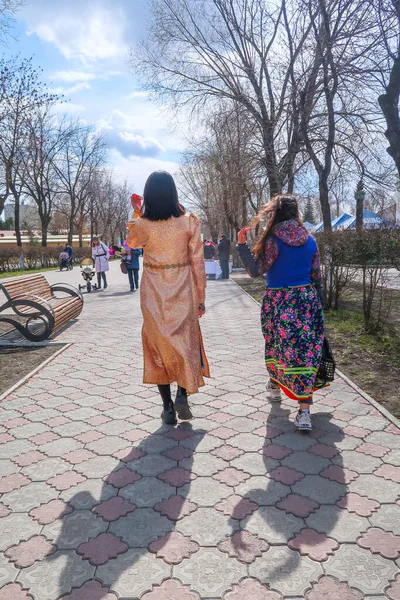 Петропавловськ Казахстан Травня 2019 Пісні Танці Національних Костюмах Народів Казахстану — стокове фото