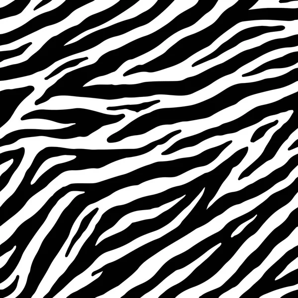 Zebra Nahtlose Muster Vektor Skin Print Hintergrund — Stockvektor