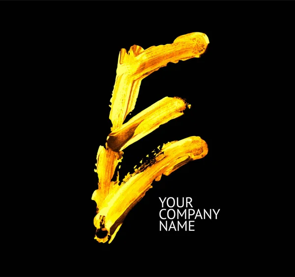 Golden Logo Template Gold Vector Illustration — Stock Vector