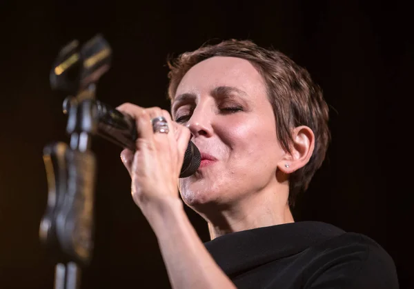 Kraków Polen April 2018 Prestaties Van Amerikaanse Jazzvocaliste Stacey Kent — Stockfoto