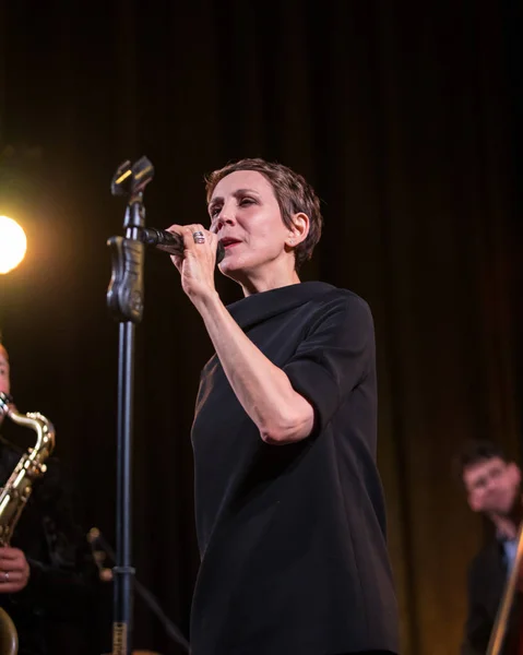 Kraków Polen April 2018 Prestaties Van Amerikaanse Jazzvocaliste Stacey Kent — Stockfoto