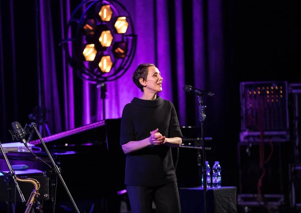 Kraków Polen April 2018 Prestaties Van Amerikaanse Jazzvocaliste Stacey Kent — Stockfoto