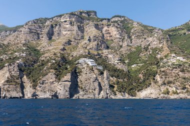 Amalfi Coast Amalfi ve Positano arasında bir görüntü. Campania. İtalya
