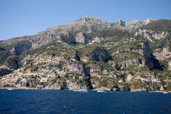 Vista Costa Amalfitana Entre Amalfi Positano Campania Itália — Fotografia de Stock