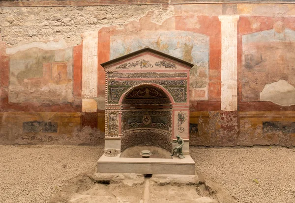 Interiör Byggnaderna Pompeji Förstördes Vulkanen Vesuvius Italien — Stockfoto