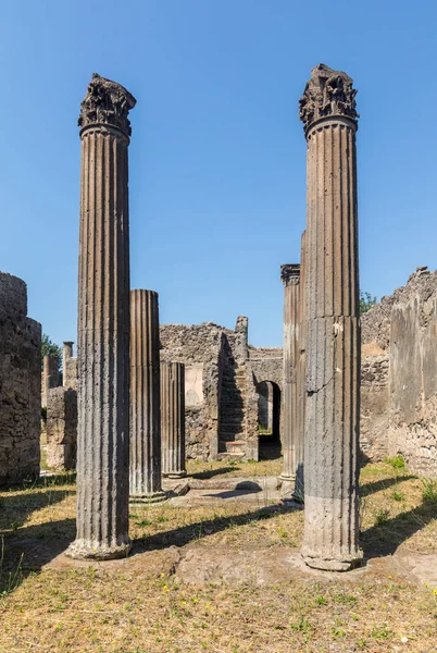 Pompei Talya Nın Eski Şehir Roma Şehri Vesuvius Volkan Tarafından — Stok fotoğraf