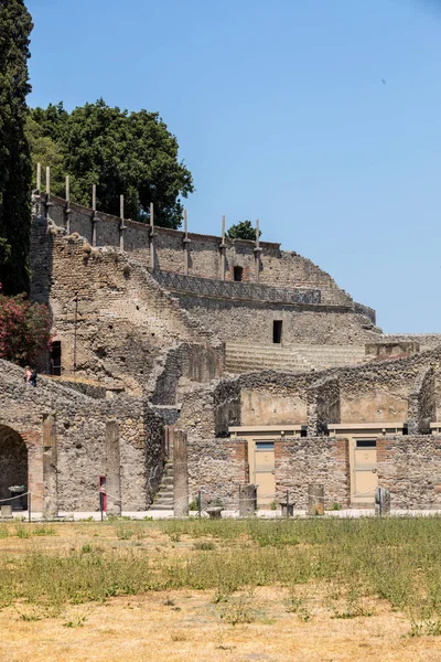 Antica Città Pompei Italia Città Romana Distrutta Dal Vulcano Vesuvio — Foto Stock