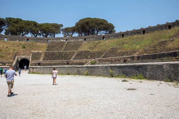 Pompeii Italy June 2017 Oldest Surviving Roman Amphitheatre Ancient City — Stock Photo, Image