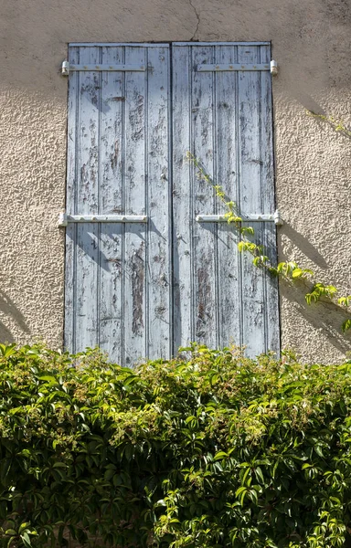 Old Stone House Wooden Shutters Provence France — Stock Photo, Image