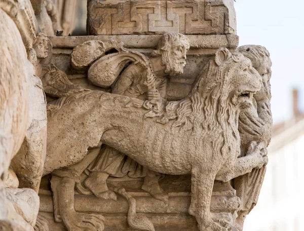 Details Der Westportal Kathedrale Saint Trophime Arles Frankreich Bouches Rhone — Stockfoto