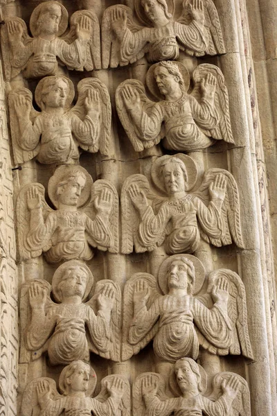 Details West Portal Saint Trophime Cathedral Arles France Bouches Rhone — Stock Photo, Image