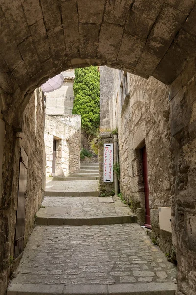 Les Baux Provence Francia Giugno 2017 Strada Nel Villaggio Medievale — Foto Stock