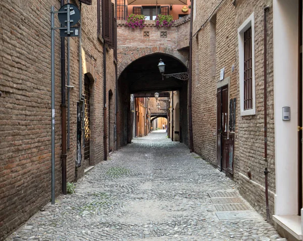 Ferrara Italy June 2017 Delle Volte Ferrara Medieval Quarter Emilia — Stock Photo, Image