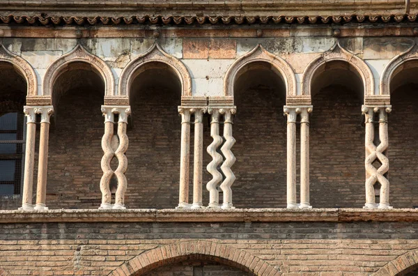 Parete Laterale Del Duomo Ferrara Basilica Cattedrale San Giorgio Ferrara — Foto Stock