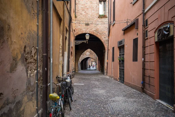 Ferrara Olaszország 2017 Június Delle Volte Ferrara Középkori Negyedében Emilia — Stock Fotó