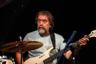 Cracow, Polonya - 25 Haziran 2018: Laboratorium canlı yaz Caz Festivali'nde Krakow'da gerçekleştirir, 500'den fazla caz müzisyenleri gerçekleştirir ve 150'den fazla konser ev sahipliği yapacak festival 23 sürümüdür