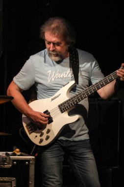 Cracow, Polonya - 25 Haziran 2018: Laboratorium canlı yaz Caz Festivali'nde Krakow'da gerçekleştirir, 500'den fazla caz müzisyenleri gerçekleştirir ve 150'den fazla konser ev sahipliği yapacak festival 23 sürümüdür