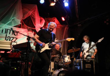 Cracow, Polonya - 25 Haziran 2018: Laboratorium canlı yaz Caz Festivali'nde Krakow'da gerçekleştirir, 500'den fazla caz müzisyenleri gerçekleştirir ve 150'den fazla konser ev sahipliği yapacak festival 23 sürümüdür