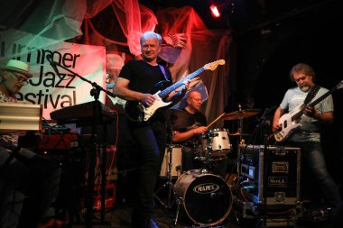 Cracow, Polonya - 25 Haziran 2018: Laboratorium canlı yaz Caz Festivali'nde Krakow'da gerçekleştirir, 500'den fazla caz müzisyenleri gerçekleştirir ve 150'den fazla konser ev sahipliği yapacak festival 23 sürümüdür