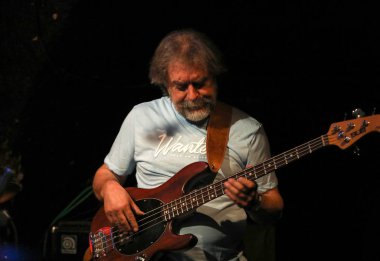 Cracow, Polonya - 25 Haziran 2018: Laboratorium canlı yaz Caz Festivali'nde Krakow'da gerçekleştirir, 500'den fazla caz müzisyenleri gerçekleştirir ve 150'den fazla konser ev sahipliği yapacak festival 23 sürümüdür