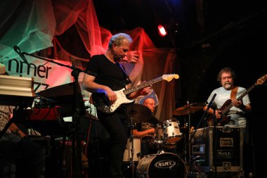 Cracow, Polonya - 25 Haziran 2018: Laboratorium canlı yaz Caz Festivali'nde Krakow'da gerçekleştirir, 500'den fazla caz müzisyenleri gerçekleştirir ve 150'den fazla konser ev sahipliği yapacak festival 23 sürümüdür