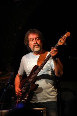 Cracow, Polonya - 25 Haziran 2018: Laboratorium canlı yaz Caz Festivali'nde Krakow'da gerçekleştirir, 500'den fazla caz müzisyenleri gerçekleştirir ve 150'den fazla konser ev sahipliği yapacak festival 23 sürümüdür