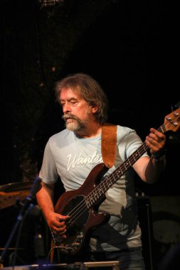 Cracow, Polonya - 25 Haziran 2018: Laboratorium canlı yaz Caz Festivali'nde Krakow'da gerçekleştirir, 500'den fazla caz müzisyenleri gerçekleştirir ve 150'den fazla konser ev sahipliği yapacak festival 23 sürümüdür