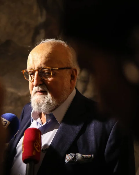 Cracovia Polonia Junio 2018 Compositor Polaco Krzysztof Penderecki Durante Ceremonia — Foto de Stock