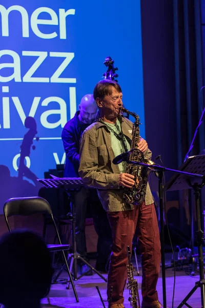 Kraków Polen Juni 2018 Zbigniew Namyslowski Quintet Live Het Podium — Stockfoto