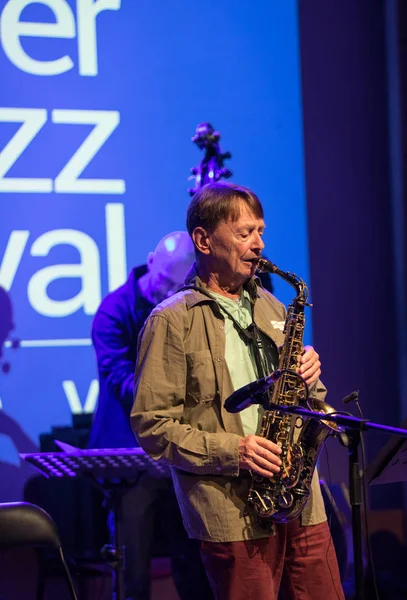 Cracow Poland June 2018 Zbigniew Namyslowski Quintet Live Stage Manggha — Stock Photo, Image