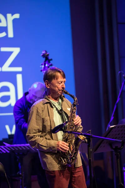 Cracovia Polonia Junio 2018 Zbigniew Namyslowski Quintet Directo Escenario Del — Foto de Stock