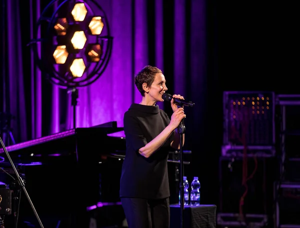 Kraków Polen April 2018 Prestaties Van Amerikaanse Jazzvocaliste Stacey Kent — Stockfoto