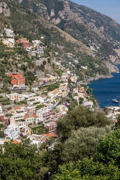 Petite Ville Positano Long Côte Amalfitaine Avec Ses Nombreuses Couleurs — Photo