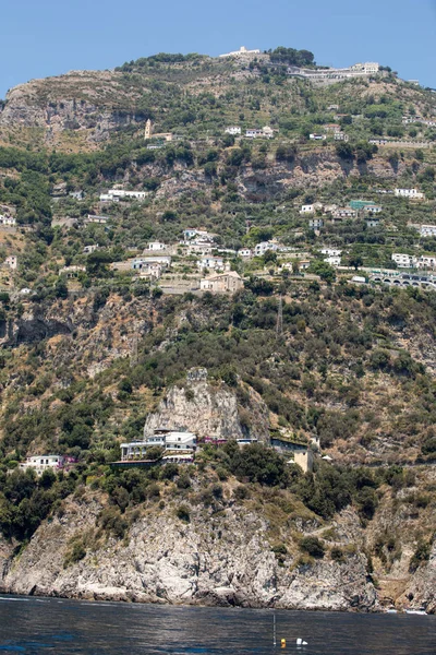 Utsikt Över Amalfikusten Mellan Positano Och Amalfi Campania Italien — Stockfoto