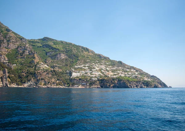 Widok Wybrzeże Amalfi Między Sorrento Amalfi Kampania Włochy — Zdjęcie stockowe