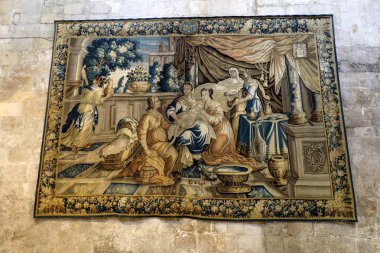 Arles, Fransa - 27 Haziran 2017: Saint-Trophime Katedrali Haritayı hayat Godefroy de Bouillon Kudüs, Arles, Fransa için görüntülenen 17 c Aubusson duvar halıları Galeri