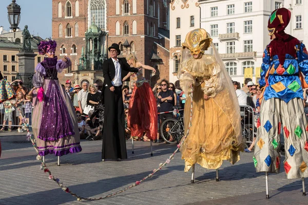 Κρακοβία Πολωνία Ιουλίου 2018 Απόδοση Των Καλλιστείων Του Χορού Γίνεται — Φωτογραφία Αρχείου
