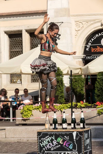 Krakau Polen Juli 2018 Vorstellung Der Happy Hour Show Des — Stockfoto