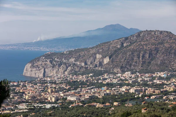 Sorrento Italien Luftaufnahme Von Sorrent Und Der Bucht Von Neapel — Stockfoto