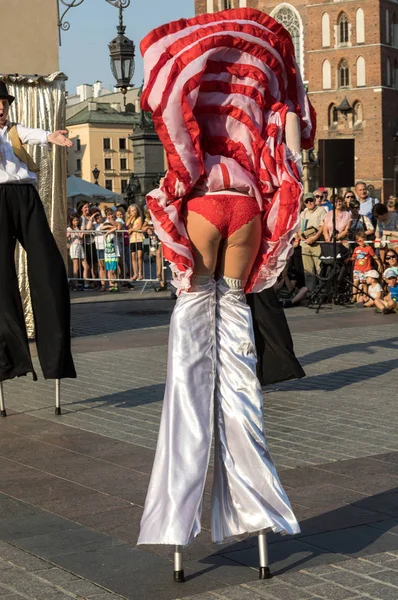 Cracovia Polonia Julio 2018 Concurso Danza Interpretada Porthe Kiev Street —  Fotos de Stock