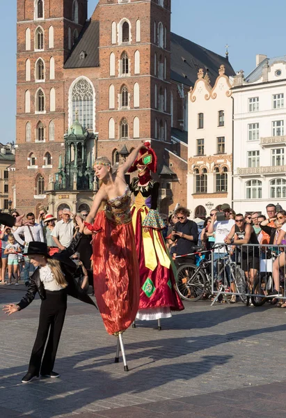 Cracovia Polonia Julio 2018 Concurso Danza Interpretada Porthe Kiev Street — Foto de Stock