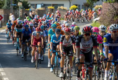 Krakow, Polonya - 4 Ağustos 2018: 75 Tur de Pologne UCI Dünya Turu, 134 km Krakow - Krakow rota ilk aşamasında. Doğu Avrupa'nın en büyük Bisiklete binme olay. 