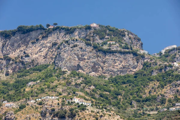 Utsikt Amalfi Kysten Mellom Positano Amalfi Campania Italia – stockfoto