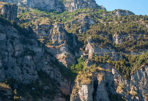 Uitzicht Amalfikust Tussen Sorrento Amalfi Campanië Italië — Stockfoto