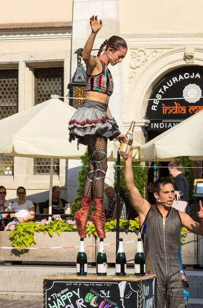 Krakau Polen Juli 2018 Vorstellung Der Happy Hour Show Des — Stockfoto