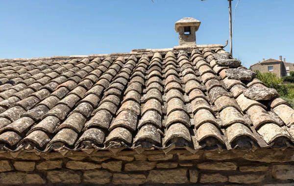 Old Fashioned Style Roof Tiles Rural Building Provence France — Stock Photo, Image