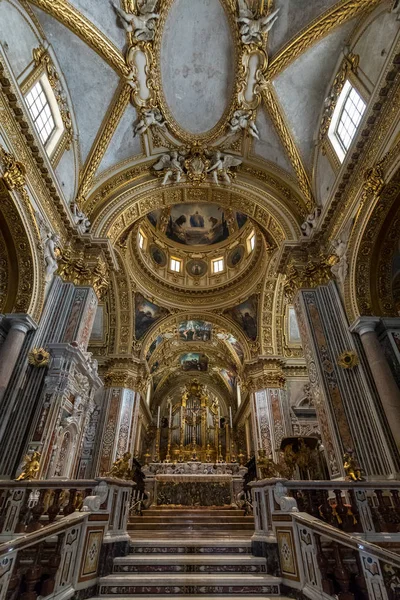 Montecassino Italie Juin 2017 Nef Principale Autel Intérieur Basilique Abbaye — Photo