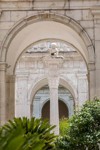 Montecassino Itálie Června 2017 Kláštera Benediktinského Opatství Montecassino Itálie — Stock fotografie