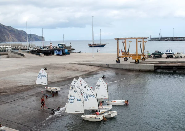 Funchal Madera Portugalia Września 2016 Lekcje Żeglowania Dla Dzieci Funchal — Zdjęcie stockowe