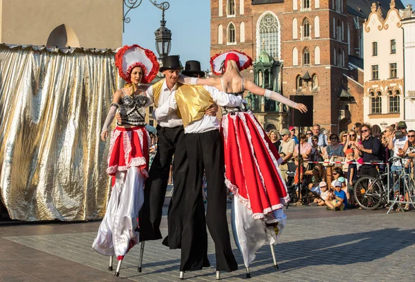 Krakau Polen Juli 2018 Aufführung Der Tanzparade Des Kiewer Straßentheaters — Stockfoto